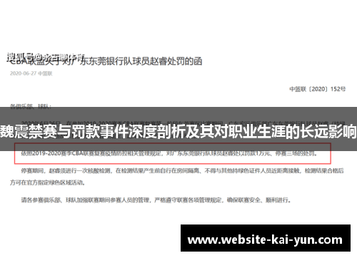 魏震禁赛与罚款事件深度剖析及其对职业生涯的长远影响 魏震禁赛与罚款事件深度剖析及其对职业生涯的长远影响